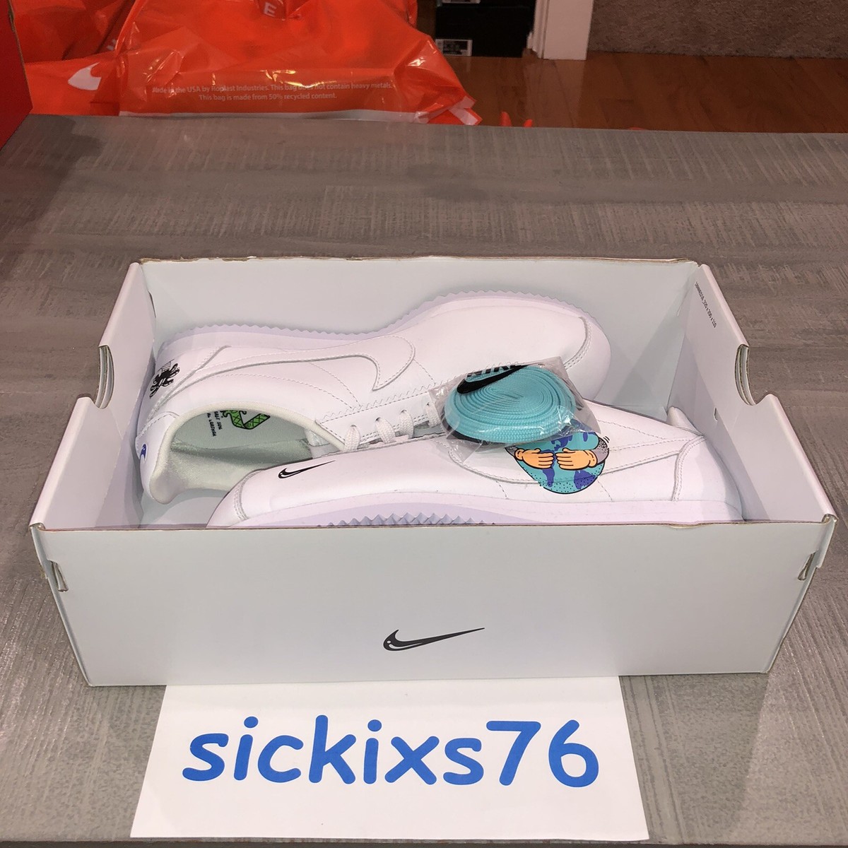 NIKE CORTEZ FLYLEATHER QS x STEVE HARRINGTON \'Earth Day\' Sz 15 [CI5548 100] Nike Steve Harrington x Cortez Flyleather QS  main image 2