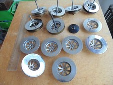 JOB LOT VINTAGE UNUSED MID-CENTURY CHROME-PLATED SINK WHEELS. BUTLER BELFAST SIN