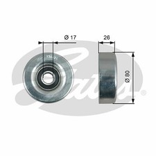 GATES T36424 Deflection/Guide Pulley, V-ribbed belt for Honda