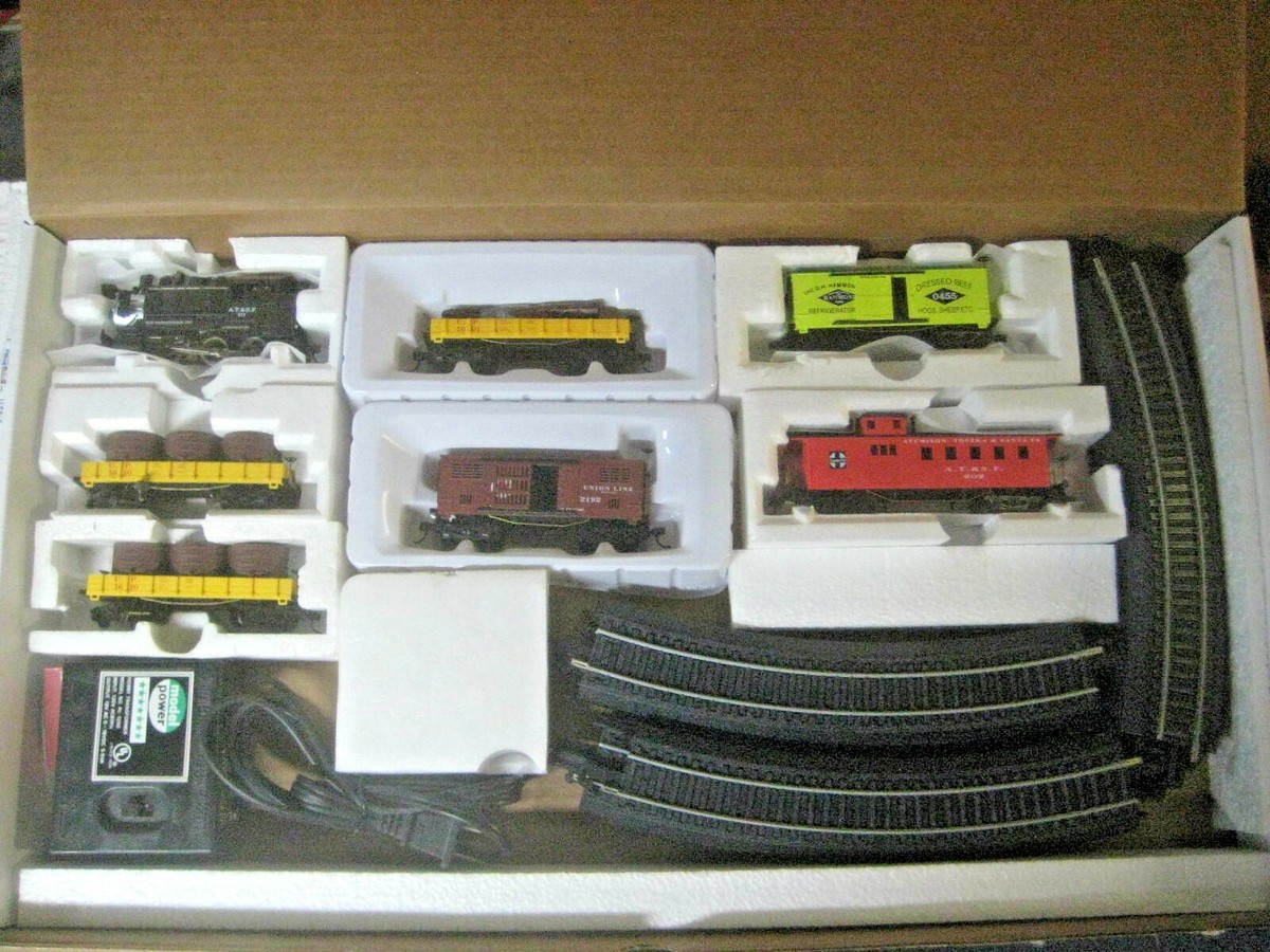 HO ATSF TRAIN SET 0-6-0 OLD TIME LOCO ATCHISON TOPEKA