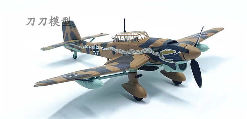 Bombardero de buceo Stuka Ju-87B Junkers alemán escala 1/72 modelo fundido a presión colección marrón Foto 2 de 4