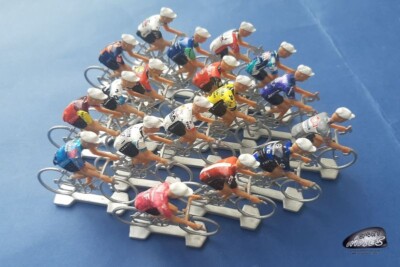 Set 17 Figurines Cyclistes Miniatures Tour De France 2025 - Échelle 1:32 - Cofalu