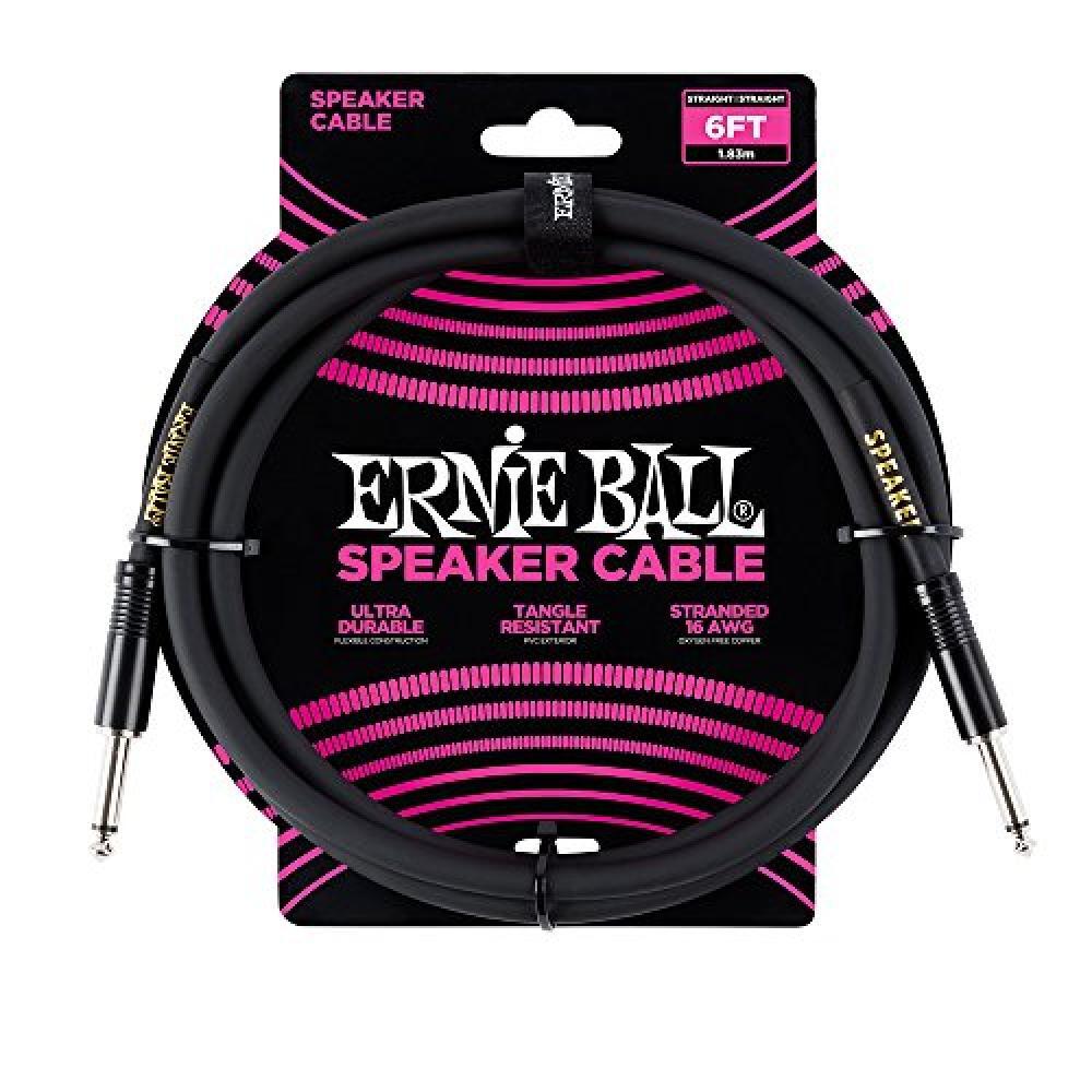 (TG. 6 ft) Câble d'enceinte droit/droit 6 'Ernie Ball - NUOVO