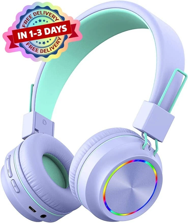 Auriculares con cable para niños Jack de 3,5 mm Estéreo Diadema ajustable  Lindo niño Dinosaurio Auriculares para tabletas PC Azul Ticfox