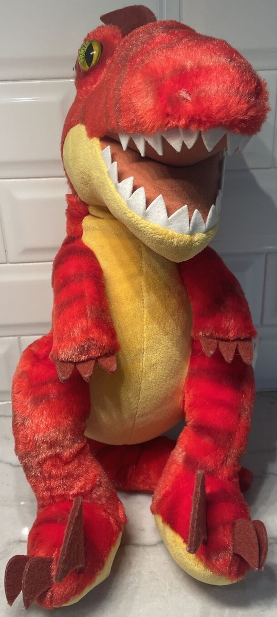 Build-A-Bear Workshop Red T Rex Raptor Dinosaur Stuffed Plush