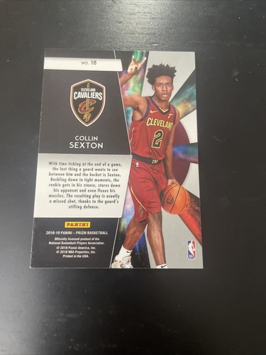 COLLIN SEXTON 2018-19 Panini Prizm Freshman Phenoms Cleveland Cavaliers - Picture 4 of 4