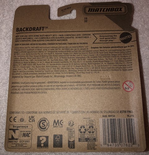 NUEVO MATCHBOX 70 AÑOS 2023 SKY BUSTERS BACKDRAFT ROJO Y BLANCO INCLUYE PLAYMAT - Imagen 3 de 3