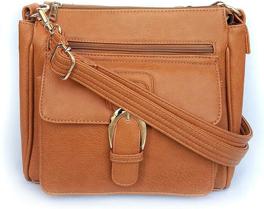 Bolsa de mão Roma couro fivela frontal arma oculta - Imagem 2 de 4