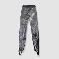  360 Just Cavalli Women's Black Snakeskin Print High-Rise Leggings Pants 38