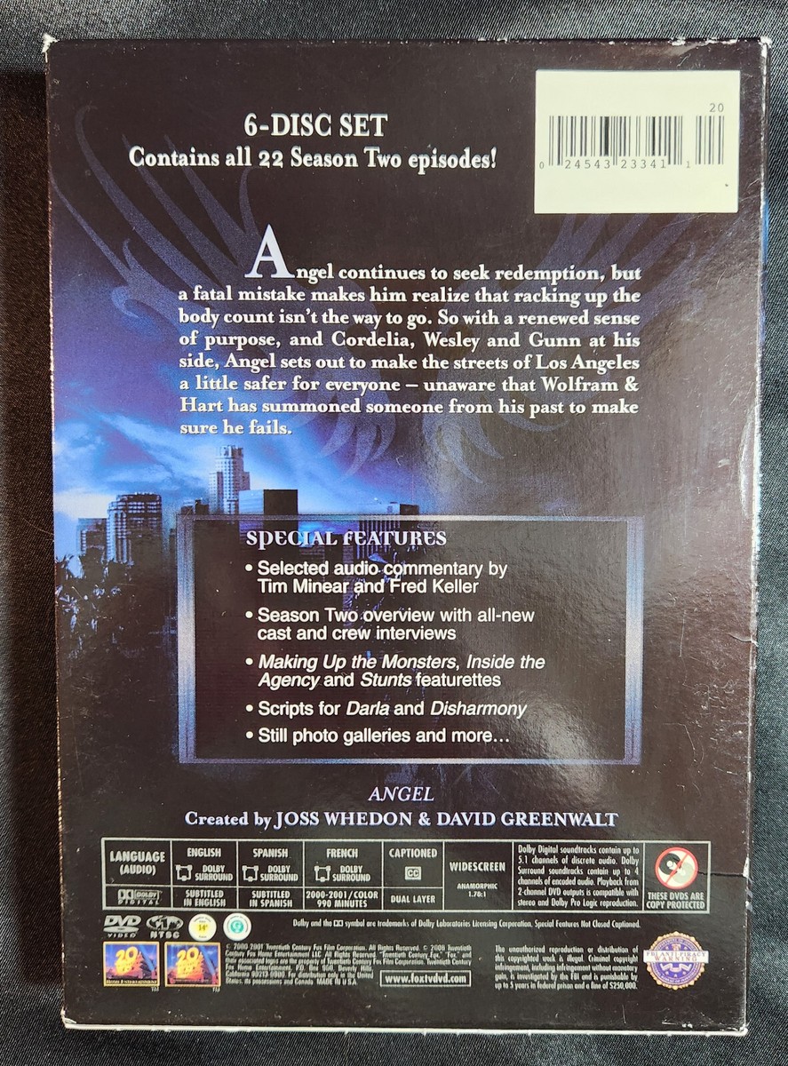 ANGEL TV Series, Seasons 2 and 4 DVD Set - Buffy Spin Off