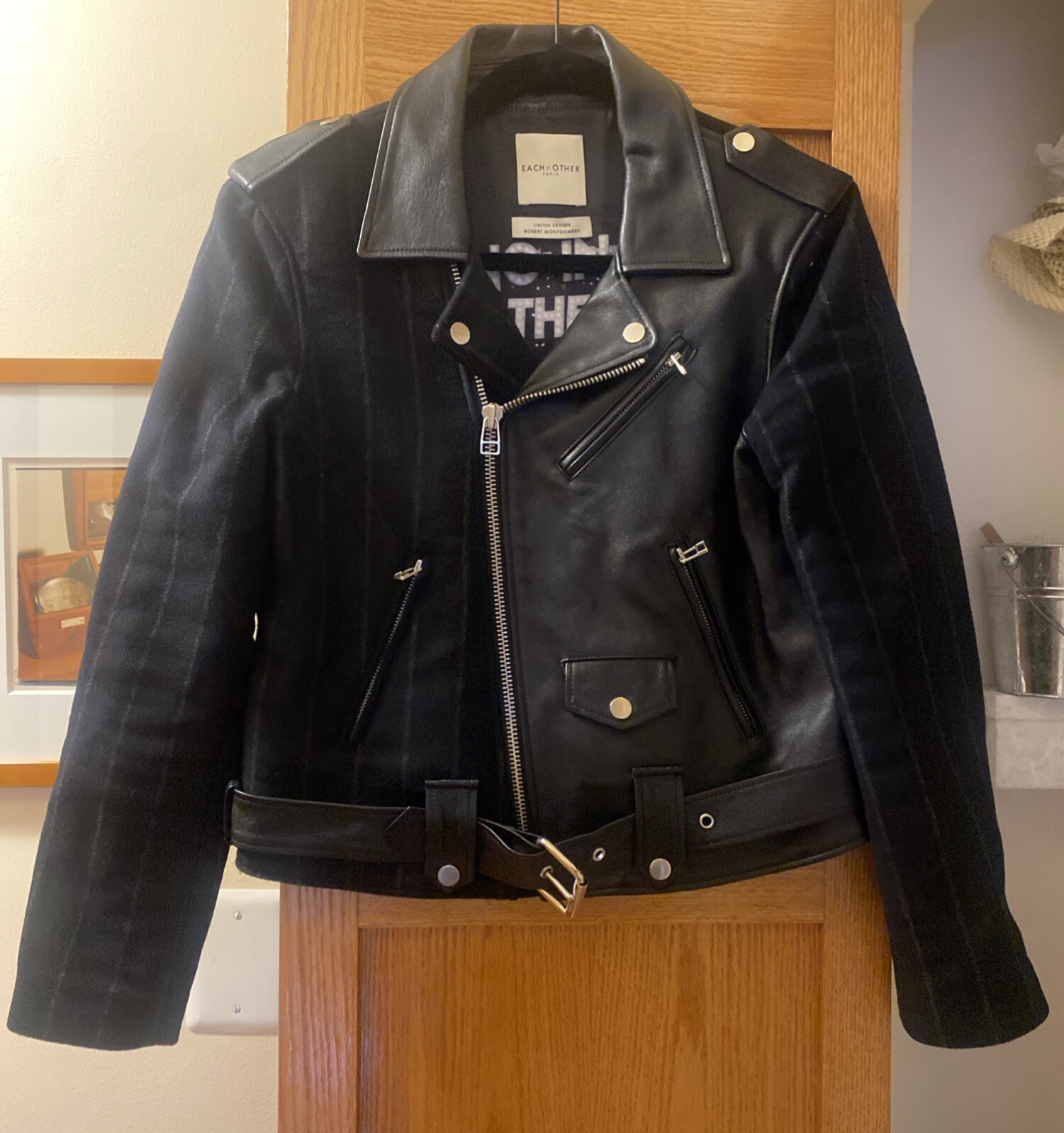 Limited Edition EACH X OTHER Paris Robert Montgomery Biker Jacket Size Medium