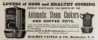 1890 AD.(N14)~WILMOT CASTLE CO. ROCHESTER, NY. AUTOMATIC STEAM COOKERS