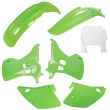 POLISPORT Set Plastic MX Green/White Kawasaki KX 250 1992-1992