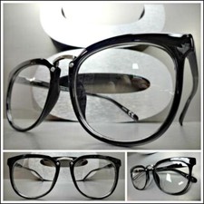 Mens CLASSIC VINTAGE 50's RETRO Style Clear Lens EYE GLASSES Black Fashion Frame