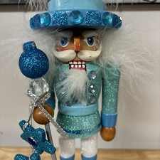 Holly Adler Hollywood Nutcracker Kurt Adler Pastel Nutcracker Blue Bling Stars