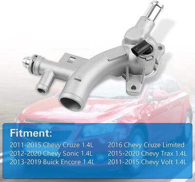 Carcasa De Termostato De Aluminio Mejorada Compatible Con Buick Encore 2013 2020 Chevy Cruze Sonic Trax 2011 2016 1 4l Reemplazar 55579010