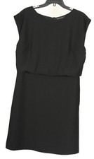 Banana Republic Women’s Dress 12 Black A Line Short Sleeve Lined