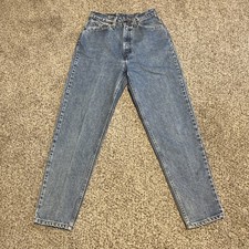 VTG Levis Jeans Womens 10 S Blue 521 Tapered Mom Made in USA Denim 27 X 29