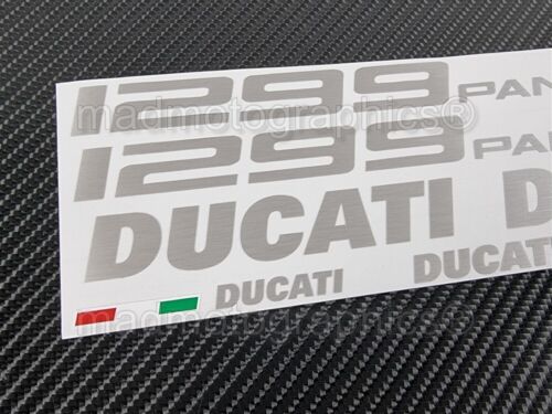 alluminio spazzolato taglia produttore di apparecchiature originali DUCATI panigale 1299 S adesivi serbatoio carenatura decalcomanie - Foto 2 di 7