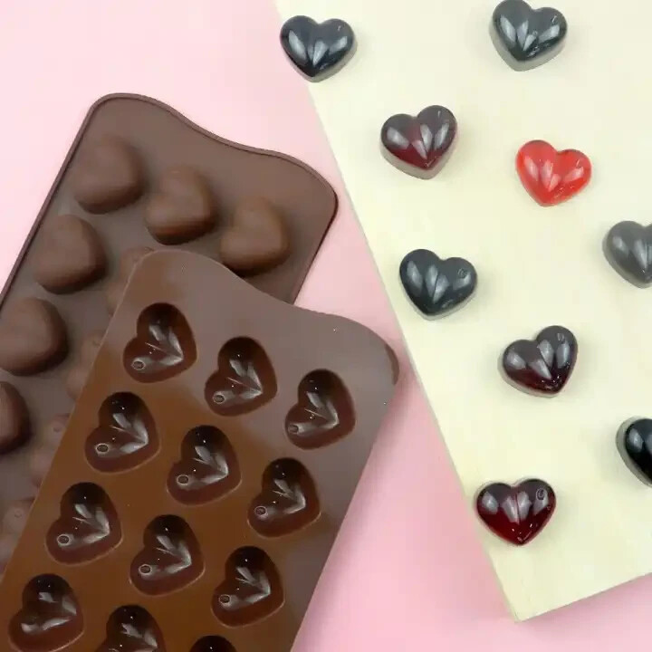 Silicone heart shaped chocolate mold baking mold for making cake jelly