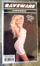 One Size 90-150lbs Raveware Lingerie Tube Dress with all over oval cutouts