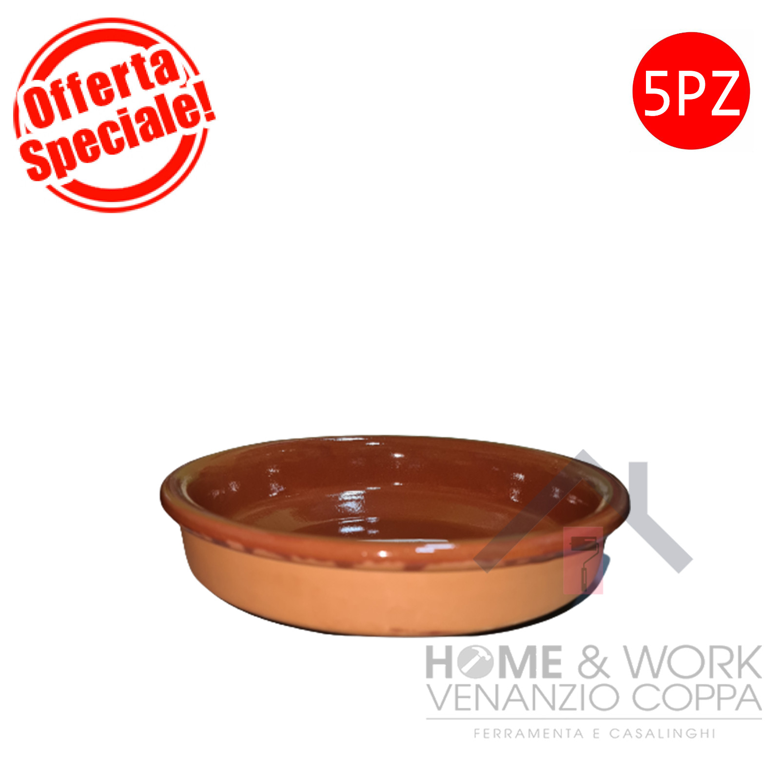 Casseruola Tegame In Terracotta 10Cm 12Cm Argilla Artigianale Multiuso Nuovo