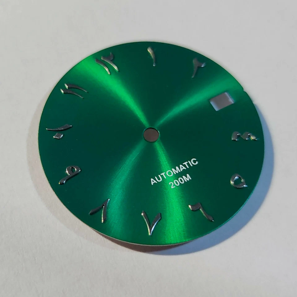 Arabic Dial for SKX007, MOD part, fits NH35, C3Lume, Green - Image 2 of 4