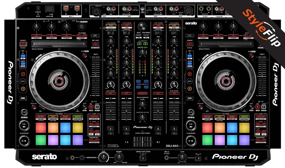 Pioneer DDJ-SX3 Skin | Color Black | Protective Decal | StyleFlip Skins