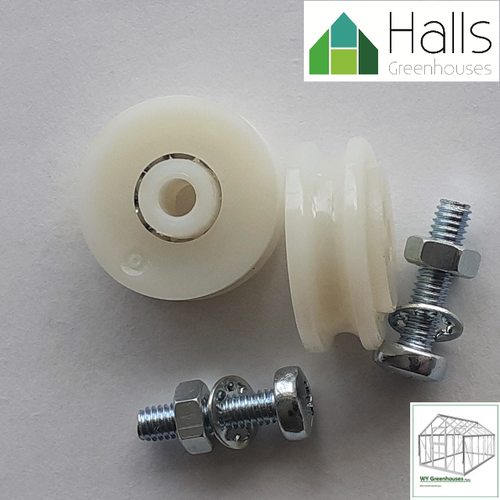 Greenhouse Parts Spares Halls/AGL 22mm Greenhouse Door Wheels with Nuts & Bolts eBay