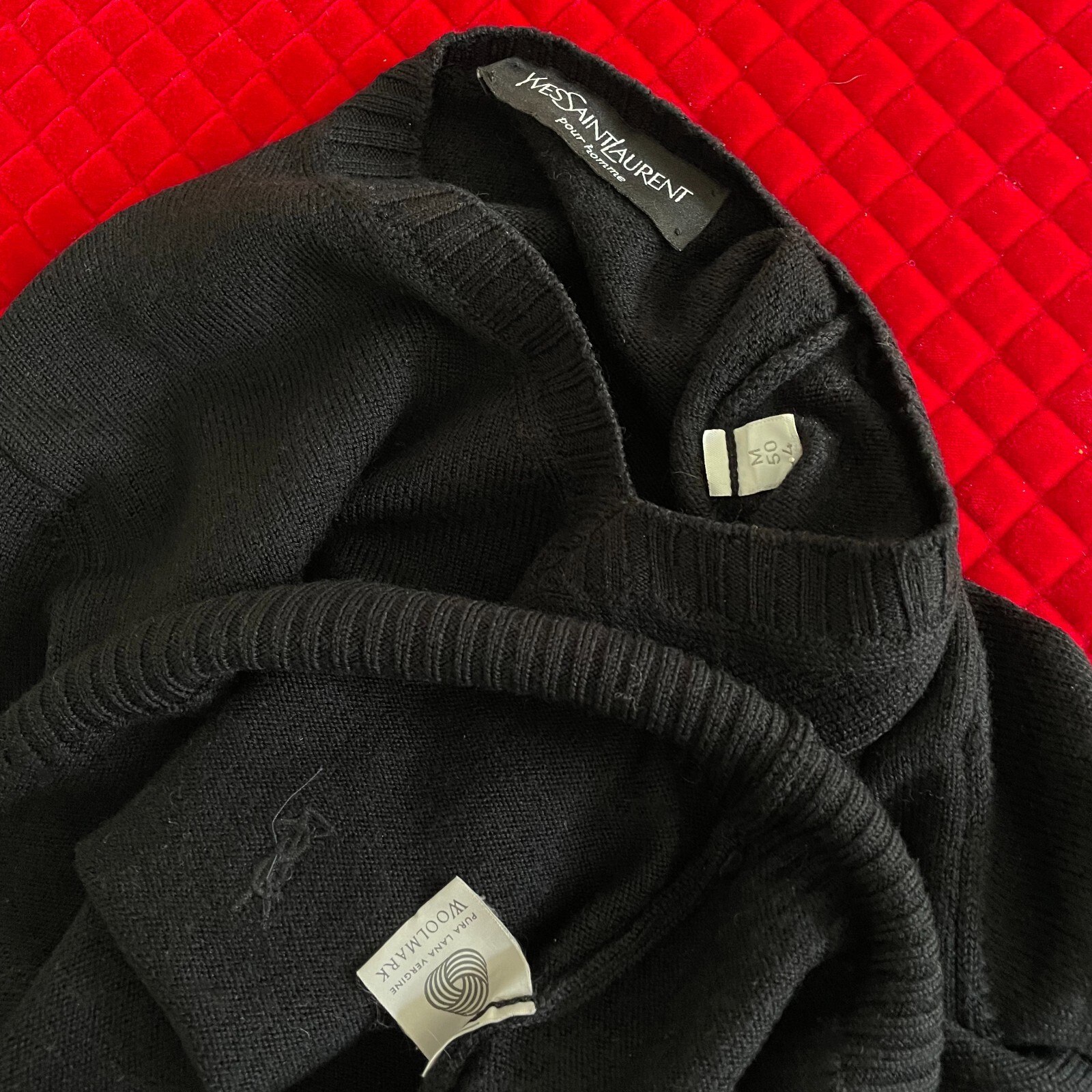 vintage YVES SAINT LAURENT Pour Homme black virgi… - image 12