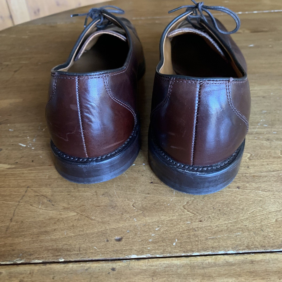 Allen Edmonds Brown Burton Apron Toe Oxford USA Mens 14 A | eBay display picture 1
