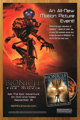 2003 Bionicle Mask of Light The Movie Print Ad/Poster LEGO DVD 00s