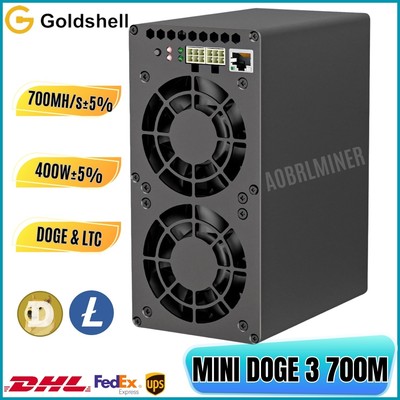 New Goldshell Mini Doge 3   Miner 700MH/s LTC DOGE Coin Dual-Mode Miner in Stock