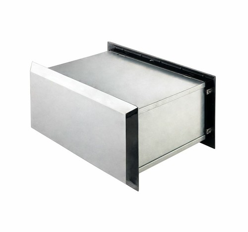 Sandleford 350mm Polished Silver Front Open Brick Insert Letterbox A4 Mail - Picture 3 of 5