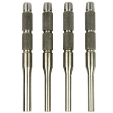 4 PC Stainless Steel Hollow End Roll Pin Tool Starter Punch Set for Gunsmithing