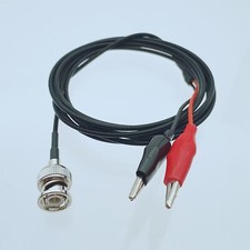 BNC male to 2x Crocodile 27mm Alligator clip RG316 Oscilloscope Test Cable 2 16'