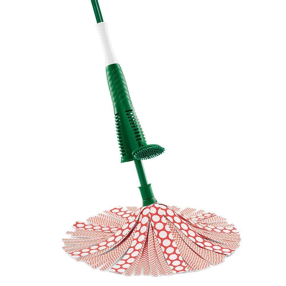 Heavy Duty Wonder Microfiber Wet Mop For Floor W Scrub Brush Washable Cleaning