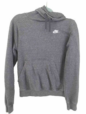 Nike Hoodie Sweatshirt Mens Medium Gray Swoosh Gray Tag VTG