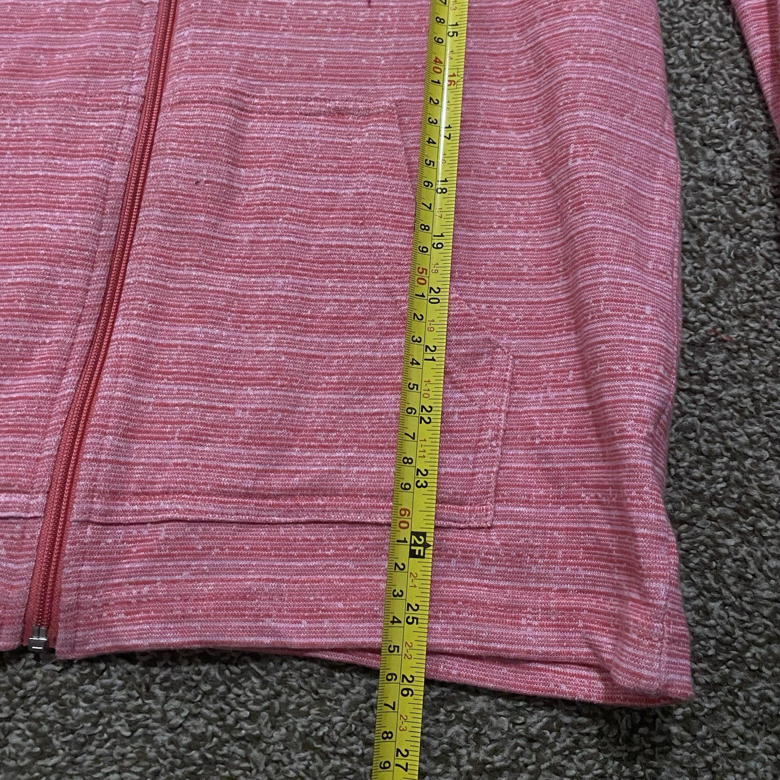 Basic Editions heathered pink full-zip jacket siz… - image 2