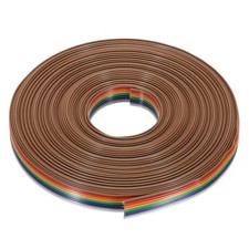 1 PCS 9 Pin Flat Rainbow Ribbon Cable 32.8 FT 1.27mm Pitch Breadboard Jumper
