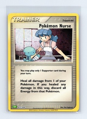 Pokemon Nurse 023/034 Holo Trading Card Game Classic Pokemon Card LP