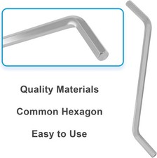 CHENJIN 2-Pack Garbage Disposal Wrench Set – Silver Allen Wrench Tool For Unclogging & Jam-Busting, Heavy-Duty Metal Hook For Easy Self-Service Fixes