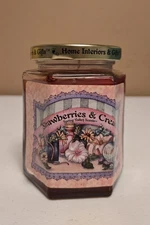 Vintage Spring Valley / Home Interiors Strawberry and Cream Candle 4"x3"