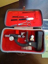 Vintage Sans  Streiffe Vintage Microscope in Original Case With Tools 