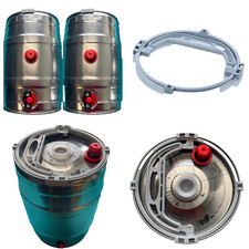 5L Mini Beer Keg Tap Built in with Bung & Carry Handle New 2 Pack Homebrew Party