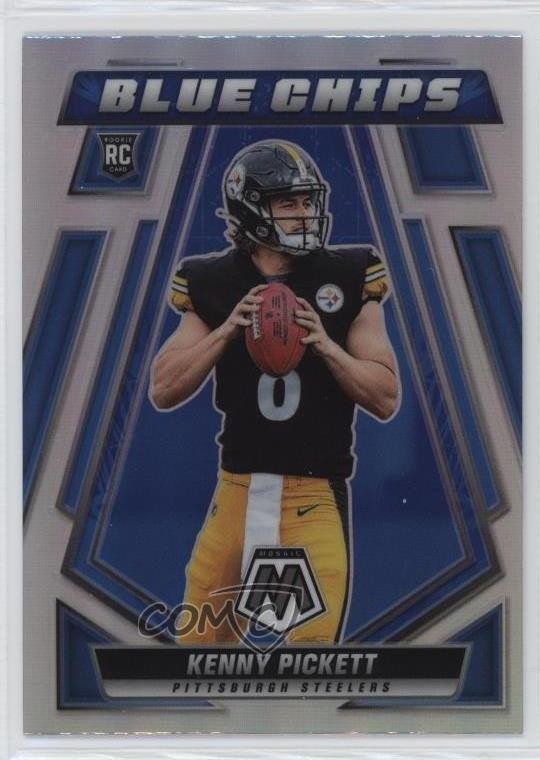 2022 Panini Mosaic Blue Chips Silver Prizm Kenny Pickett #BC-1 0c6