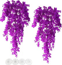 Hamiledyi Fake Reptile Plants 2 Pack Hanging Fake Plants, Plants for Reptiles wi