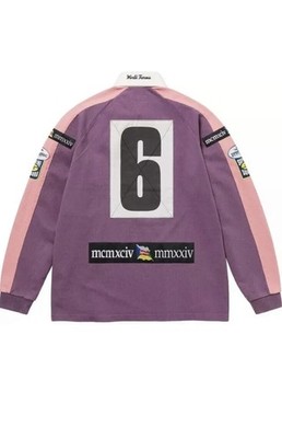 Supreme Chest Stripe Rugby Purple Pink - Size Small New | eBay