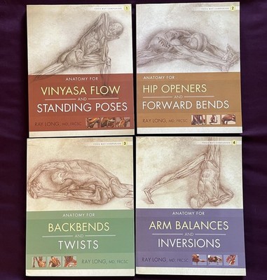 Yoga Mat Companion Vol. 1-4 Book LOT/SET, Ray Long, Anatomy For Vinyasa Flow 
