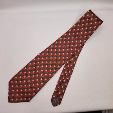 Robert Talbott Mark Shale Red Red Geometric Wide Silk Tie